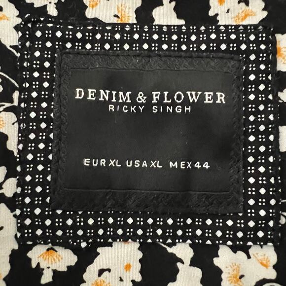 Denim and Flower Ricky Singh Long Sleeve Button Up Mens Shirt Size XL - Picture 6 of 7